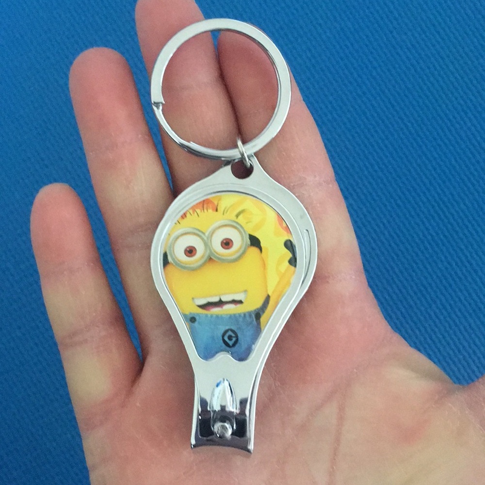 Minions stainless steel nail clipper keychain